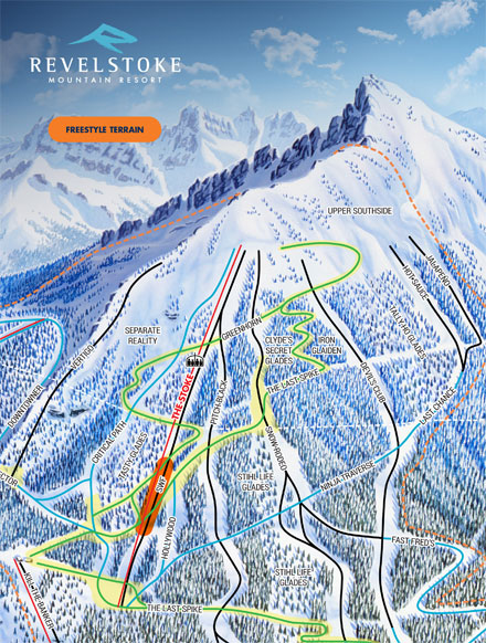 Revelstoke Mountain Ski Map New Terrain Park For 2015/16 | Revelstoke Mountain Resort | British  Columbia, Canada